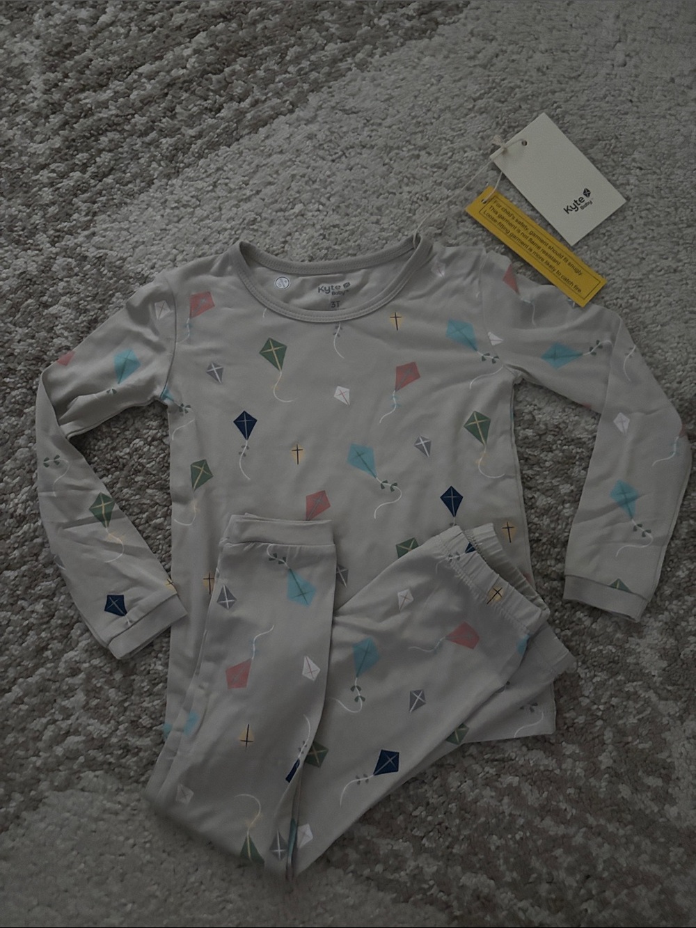 NWT Kyte BABY Gray Pajama Set 3T
